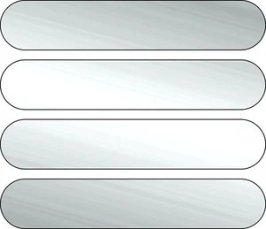 Aufkleber Reflektionsstreifen 80 x 15 mm weiß  Sticker - Bild 1 von 1