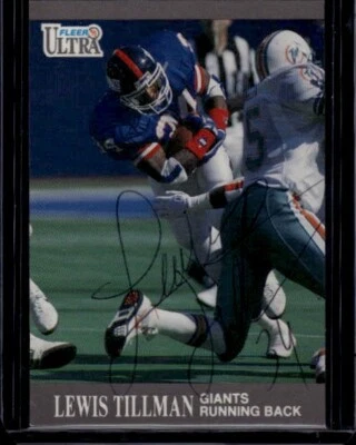 1991 Ultra #225a Autographed Lewis Tillman Trading Card - Image 1 of 2