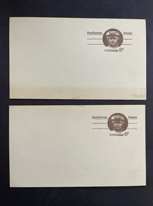 UX58 Paul Revere Lot of 2 Postal Cards 1971 6c Brown - Picture 1 of 2