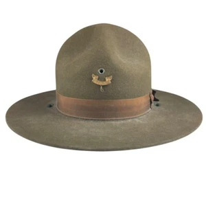 Vintage antique Boy Scouts Leader Campaign Hat 6 3/4 wool felt BSA - Picture 1 of 5