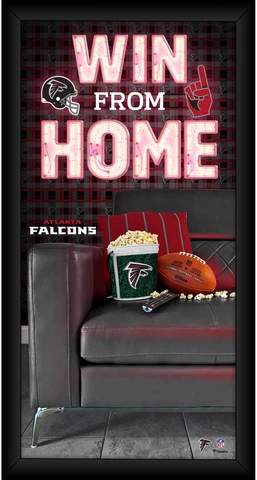 Atlanta Falcons Framed 10" x 20" Win From Home Collage Cover
