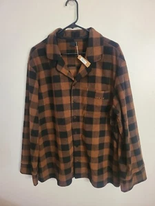 SKIMS Fleece Karo Schlaf Top JASPER BUFFALO CHECK / Größe L - Bild 1 von 7