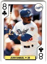 1991 U.S. Playing Card Co. Juan Samuel Los Angeles Dodgers #8
