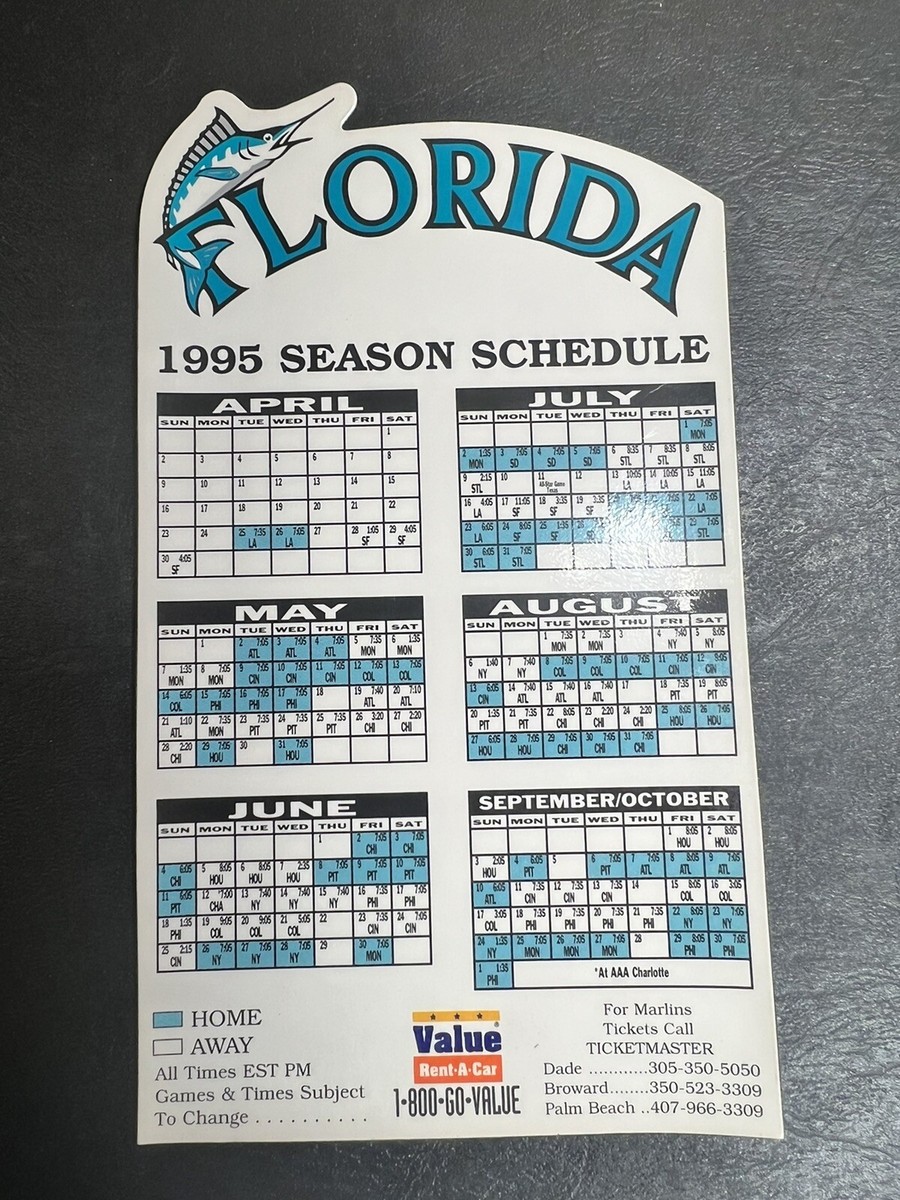 florida-marlins-baseball-original-vintage-sports-schedules-for-sale-ebay