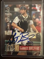 2014 Billings Mustangs Grandstand #7 Garrett Boulware Auto RARE REDS CLEMSON RC