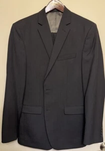 Perry Ellis Portfolio Men’s 2-Piece Black Suit 40L Jacket 33/34L Pants - Picture 1 of 10