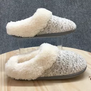 Dluxe By Dearfoams Slippers Womens 9-10 Mule Soft Plush Lining Beige Slip On - Picture 1 of 16