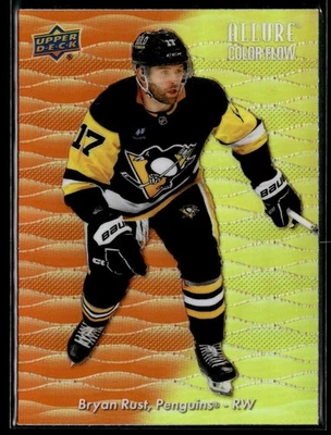 2023-24 UD Allure Hockey Color Flow Orange Yellow #CF-7 Bryan Rust - Image 1 of 2