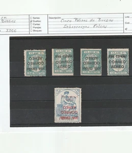 CINCO POLIZAS DE BURGOS SOBRECARGA FALSAS - Bild 1 von 1