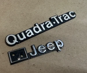 72-79 Jeep Wagoner Quadra-Trac Quadratrac OEM Emblem Badge Metal J10 Grand Jeep - Picture 1 of 5