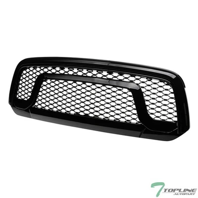 Topline For 2013-2018 Ram 1500 Rebel Style Honeycomb Mesh Front Hood Grille -Blk - Imagem 1 de 4