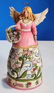 2008 Juni Geburtstag Engel Jim Shore Heartwood Creek Rose Pearl #4012555 - Bild 1 von 8