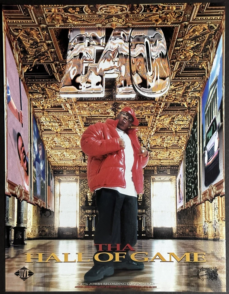 8.5x11 OG Rap Promo Ad Poster E40 Tha Hall Of Game 1996 Sick Wid It Records - Image 1 of 1