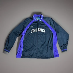 Vintage Y2K Reebok NBA Phoenix Suns Snap Up Warm Up Jacket Size 4XL - Picture 1 of 9