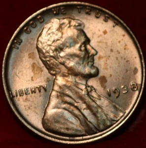 Uncirculated 1938 Philadelphia Mint Copper Lincoln Wheat Cent - Picture 1 of 2