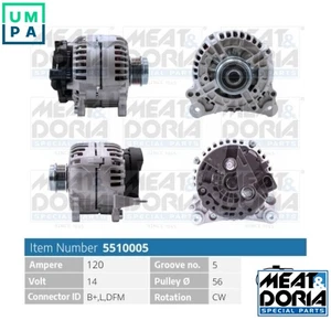 ALTERNATOR 5510005 FOR SKODA OCTAVIA/Combi/II SUPERB LAURA ROOMSTER FABIA VW - Picture 1 of 9