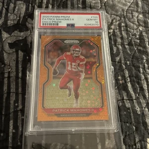 2020 POP 180👈PANINI PRIZM🏈PATRICK MAHOMES #124 ORANGE DISCO PRIZM👉PSA 10 - Picture 1 of 5