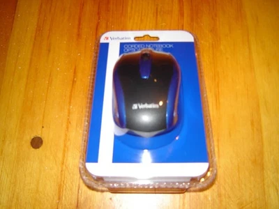 Verbatim Corded Notebook Optical Mouse - Blue - Image 1 of 2