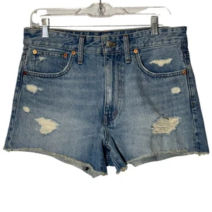 Madewell Damen Relaxed Jeansshorts Gr. 27/4 Distressed ausgefranster Saum Festival - Bild 1 von 12