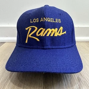 Vintage Los Angeles Rams Wool Sports Specialties Script Snapback Hat - Picture 1 of 8