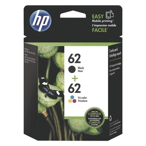HP Inc. HP 62 (N9H64FN) 2er Pack Schwarz/Tri-Color Original Tintenpatronen - Bild 1 von 8
