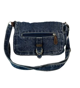 Vintage Y2K Jean Shoulder Purse w/Pockets - Picture 1 of 12