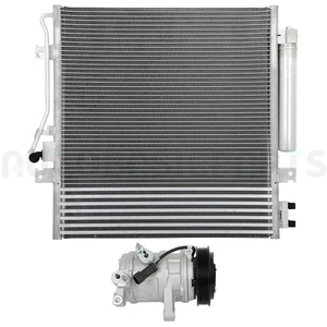 AC Condenser & AC Compressor Cooling Kit For 2008 Dodge Nitro Jeep Liberty - Picture 1 of 9