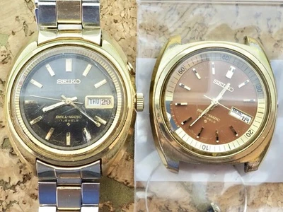 DOS RELOJES VINTAGE SEIKO BELL-MATIC PARA REPUESTOS o REPARACIÓN 4006-7001 y 4006-6037 Foto 1 de 4