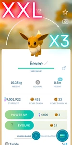 Eevee XXL | x3, 0.50m, 0.52m | Pokemon Tr-de Go - Picture 1 of 5