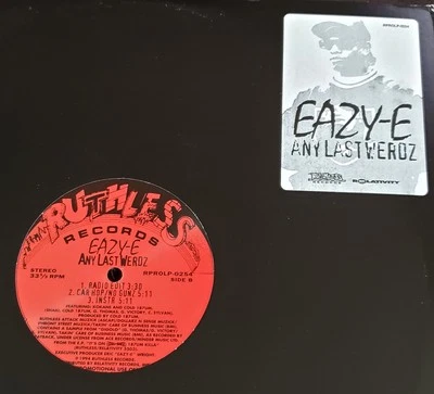 EAZY-E  ANY LAST WERDZ 12" VINYL RECORD RUTHLESS NWA 1994 KOKANE  - Image 1 of 3