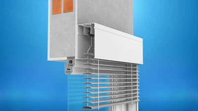 VORBAU-Raffstore C-80 BOX Elektro/Funk nach Maß Jalousie Außenjalousie Rollladen - Bild 1 von 4