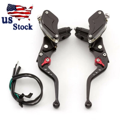 Universal CNC Motorcycle 7/8'' 22MM Brake Clutch Master Cylinder Reservoir Lever - Image 1 of 4