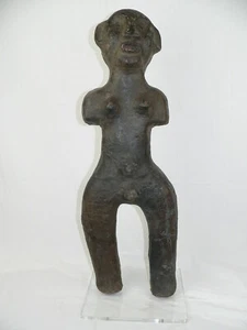 Afrika Tansania SUKUMA Figur Terrakotta auf Plexiglas-Ständer 72 cm groß 14 Kg - Picture 1 of 12