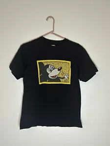 Keith Haring Mickey Mouse Uniqlo Disney Black T shirt Size Small - Picture 1 of 9