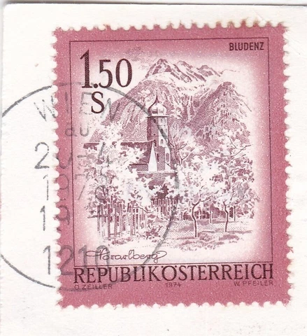 Wien cancel Austria 1978 on Bludenz 1.5s VGC Cover