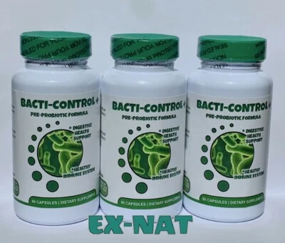 3 BACTI CONTROL PRE PROBIOTIC BACTICURE DIGESTIVE HEALTH SUPPORT VITAL BACTERIUM - Image 1 of 3