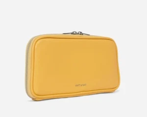 Matt & Nat Vegan Leather CROSSBODY WALLET - Yellow Citrine - Picture 1 of 6