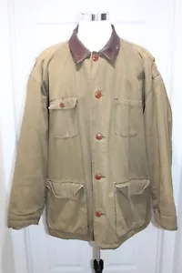 J Crew Giacca da Uomo Piccola Foderata in Flanella Cappotto Fienile Collare Coro Campo - Foto 1 di 9