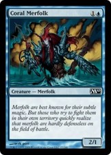 4x Coral Merfolk MTG Magic 2010 (M10) NM Magic Regular