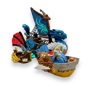 Fisher Price Imaginext Sea Serpent Viking Pirate Ship Boat 2010 Bundle 3 Sets - Picture 1 of 8