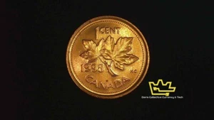 1998 Canadian 1 Cent Maple Leaf Twig Penny Coin BU UNC Small Cent From Mint Roll - Bild 1 von 2