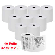 Thermal Paper Receipt Rolls 3-1/8" x 230' White 10 Rolls POS Cash Register Tape