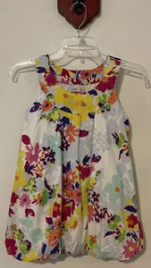 Old Navy Girls Small 6/7 White Floral Sleeveless Short Flowy Cotton Dress! A4454 - Picture 1 of 4