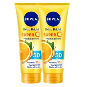 2x70 ml Lotion Extra Nivea Bright Super C Plus Vitamin Serum SPF50 PA+++ Body - Picture 1 of 6