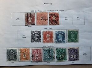 CHILE   1853 - 1936 MINT & MAINLY USED COLLECTION ON PART ALBUM PAGES UNCHECKED