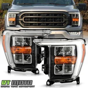 For 2021-2023 Ford F150 Chrome w/o Adaptive LED Reflector Headlight Left+Right - Picture 1 of 10