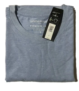 Banana Republic Men's Short Sleeve Crew Neck Premium Wash T-Shirts Summertimeblu - Picture 1 of 3