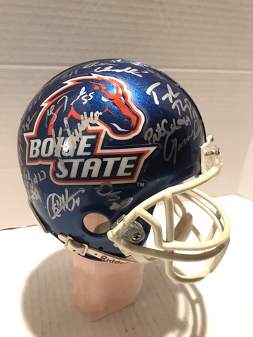 Boise State Broncos Riddell Mini Helmet 6” 25+ Autographs NCAA Cover