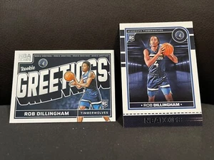 2024-25 Panini NBA Hoops Rob Dilingham Greetings #10 Base RC 238 Timberwovles - Bild 1 von 2