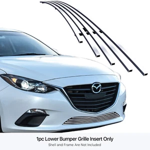 For 2014-2016 Mazda Mazda 3 Lower Bumper Chrome Billet Grille Grill Insert - Picture 1 of 7